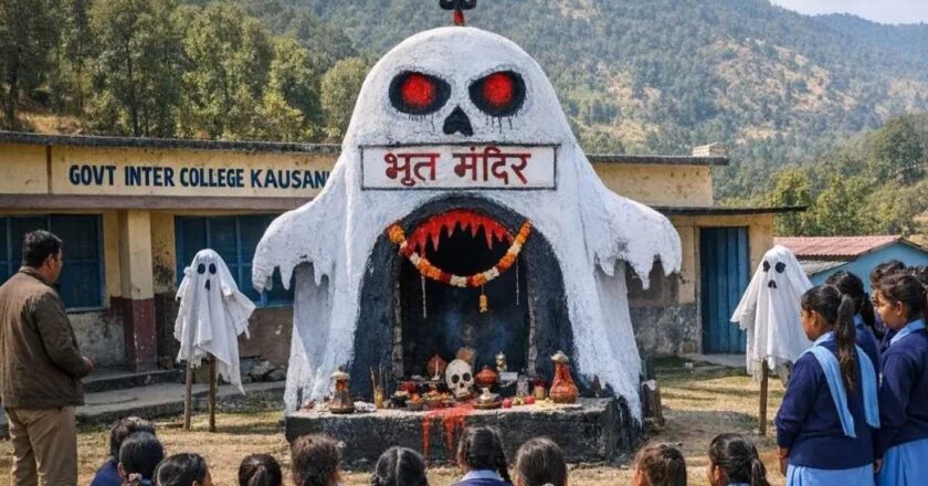 सरकारी शाळेत विद्यार्थ्यांच्याच पैश्यातून बांधले ‘भूत मंदिर’, वाद चिघळताच शिक्षण विभागाने दिले चौकशीचे आदेश