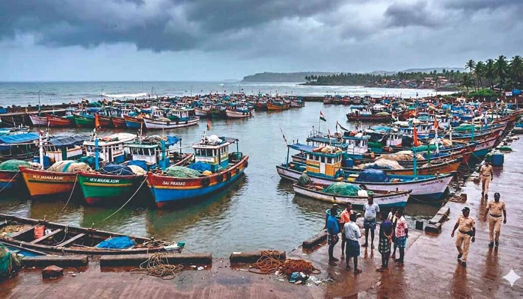 पावसाळी मासेमारी बंदी लागू: १ जून ते ३१ जुलै दरम्यान यांत्रिक व यंत्रचलित मासेमारी नौकांना बंदी, नियमांचे उल्लंघन केल्यास कठोर होणार कारवाई